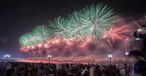 New Year 2020 fireworks at Sharjah's Al Majaz