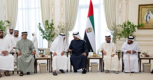 UAE President Welcomes Umm Al Quwain Ruler at Qasr Al Bahr